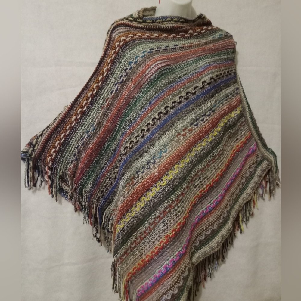 Multicolor women's poncho